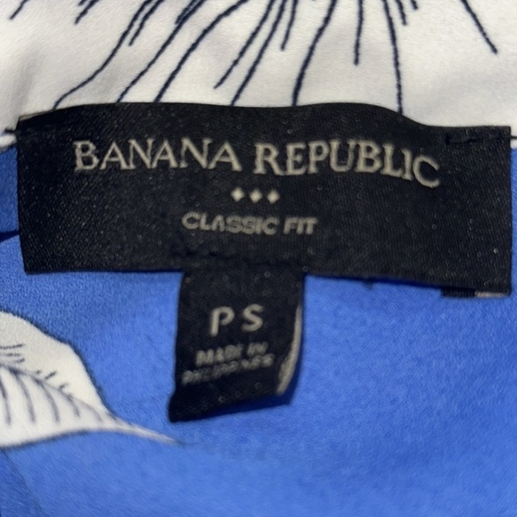 Banana Republic Factory Floral Button-down Career Blouse PS - Picture 7 of 8